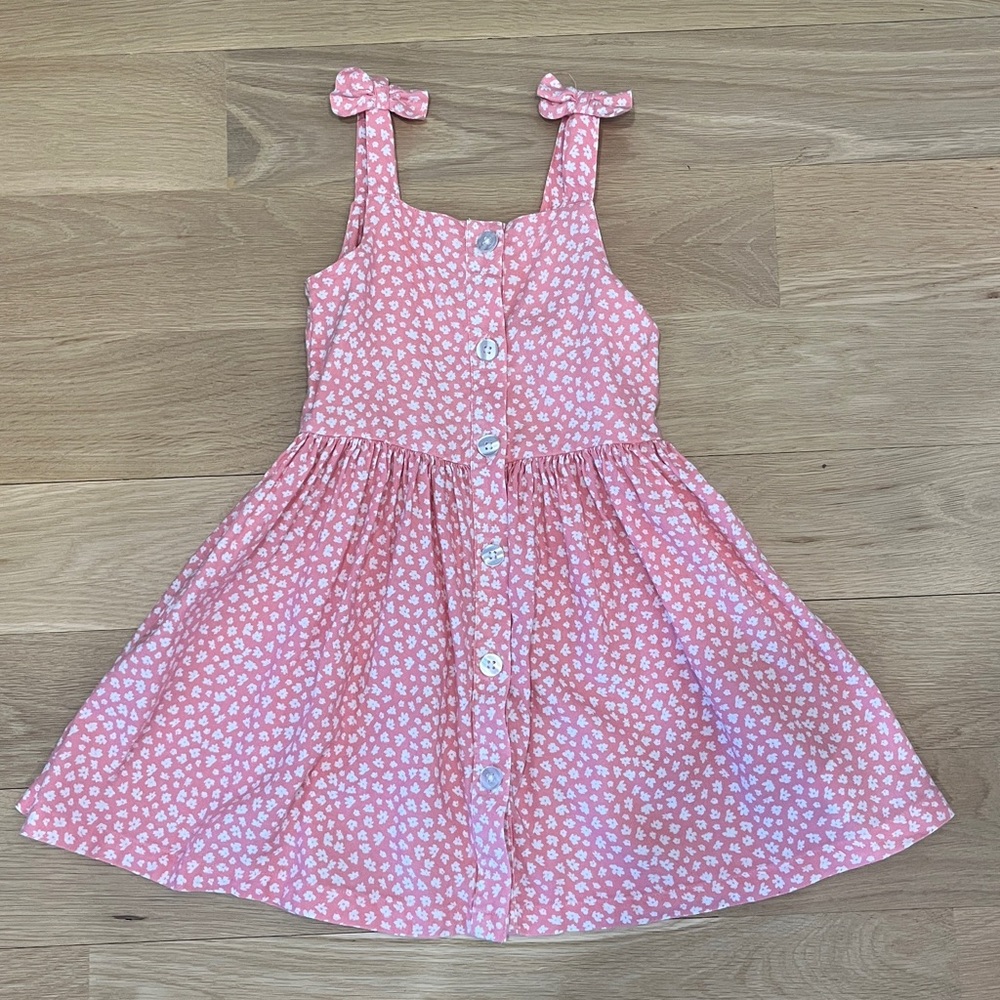 Lucky Penny Pink and White Floral Sun Dress, Size 4T